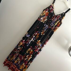 Me 2 Magic, Woman Size XL Black Multicolor Maxi Dress